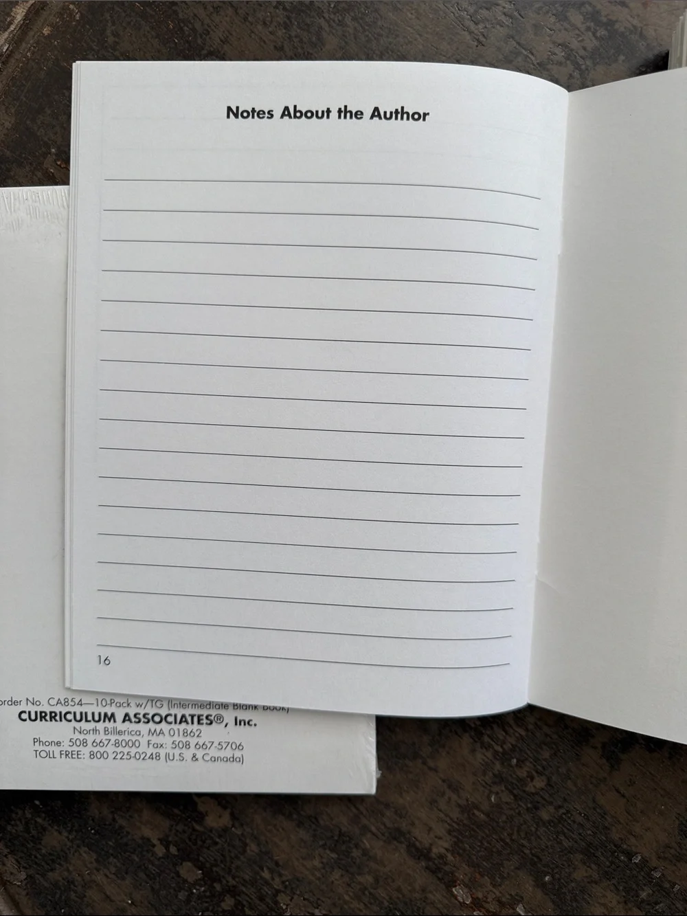 Curriculum Associates Intermediate Blank Books--24 count